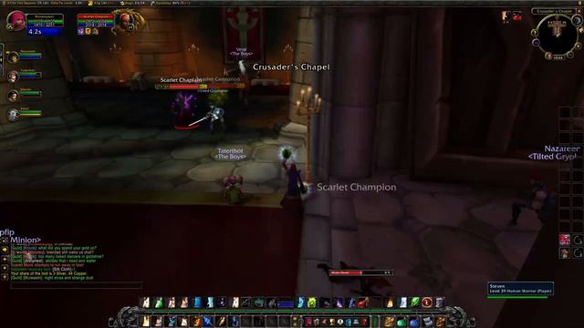 Scarlet Monastery Cathedral full run shadow priest  wow classic world of Warcraft vanilla