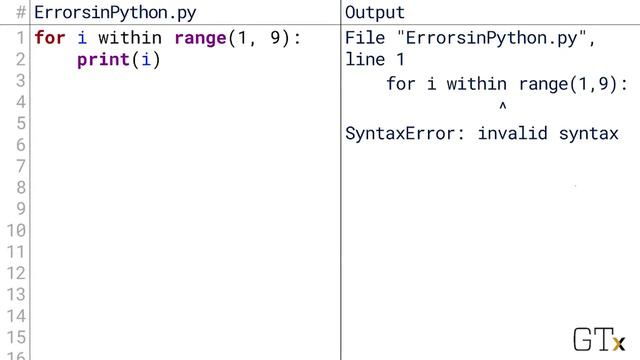 Introduction to Types of Errors in Python (1.3.3.0)