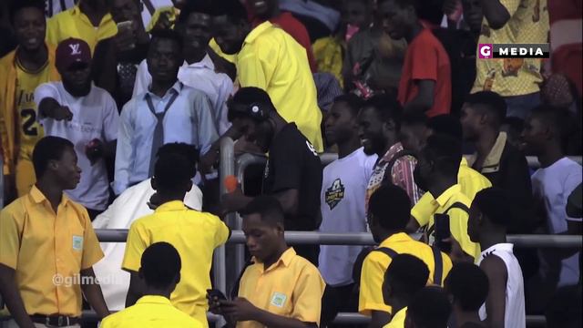 HE SURPRISED ASAMOAH GYAN, BADU & JOHN PAINTSIL AT THE STADIUM AND RECIEVED A STANDING OVATION