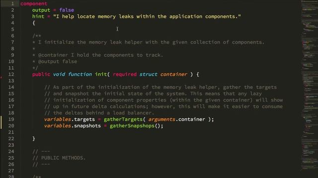 Snapshotting ColdFusion Component State In Order To Find Memory Leaks In Lucee CFML 5.3.3.62