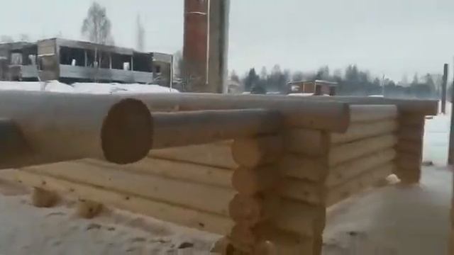 Сруб под дачный домик 5.85 х 3.85 метра с терраской 3 метра