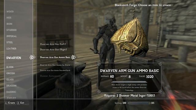 Dwarven Arm Gun in skyrim