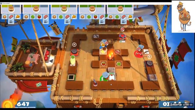 Overcooked 2 - Level 6-1 - 4 Stars - 3 players