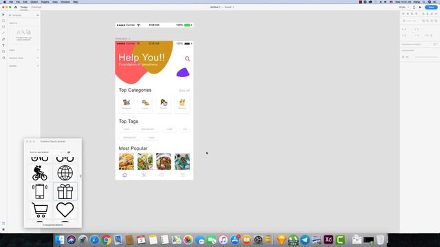 Idea App Food at Shop concept use too Adobe XD CC 2019