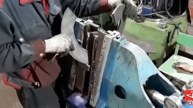 Изготовление витка шнека на станке собственного производства  Auger segment manufacturing process