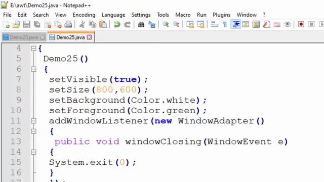 Graphics design in java
