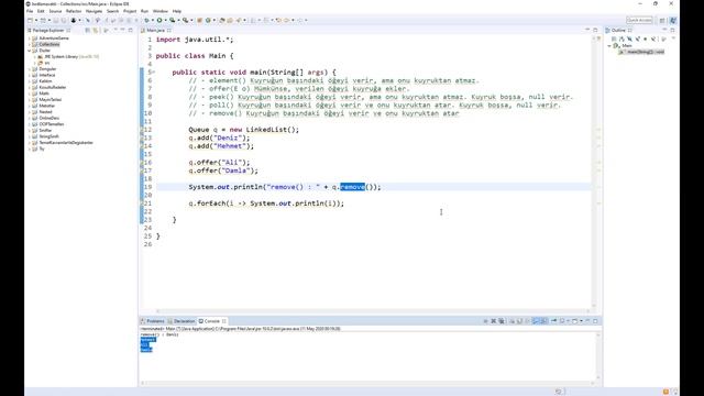 Java Dersleri #90 - OOP - Queue LinkedList Kullanımı (Collection)