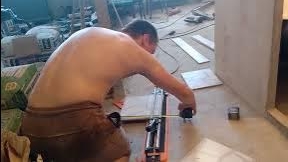 укладка плитки в туалете эпизод√1!
