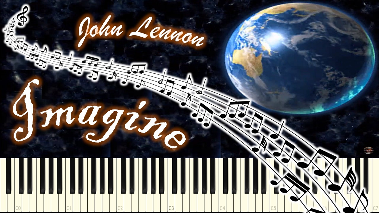 Джон Леннон - Imagine (piano tutorial) [НОТЫ + MIDI]