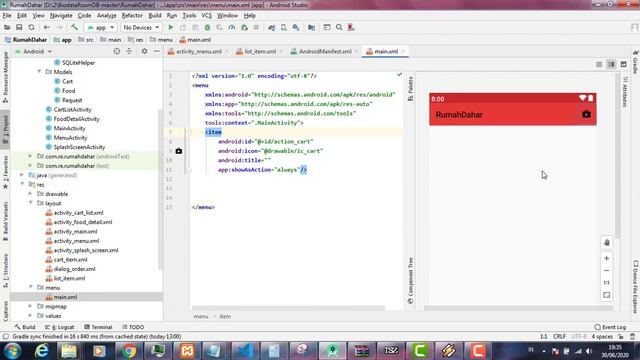 Restaurant App with Android Studio, SqLite and Firebase