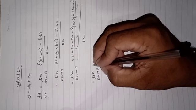 calculas@ d(sinx)/dx = cosx