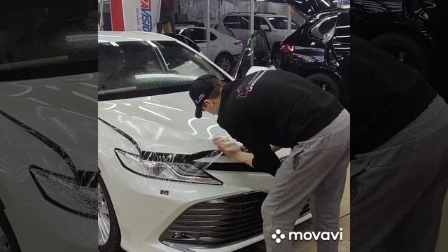Оклеивания капота автомобиля Toyota Camry !!