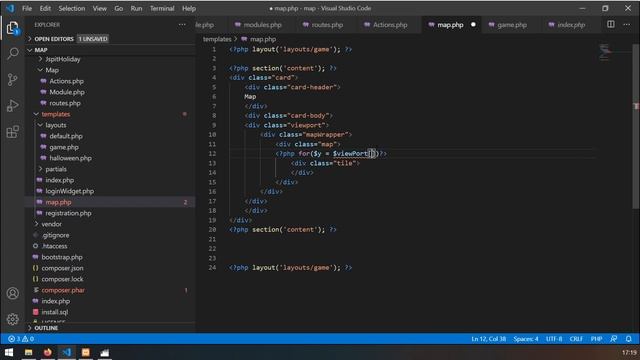 2D Tilemap in PHP, Topdown Karte erstellen