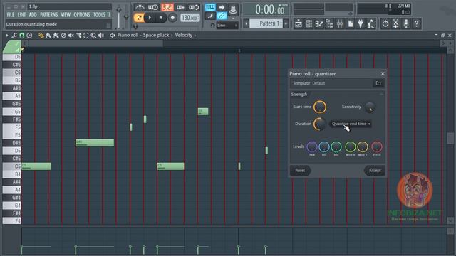 FL Studio 20. 5.02-Квантователь (выравнивание нот)