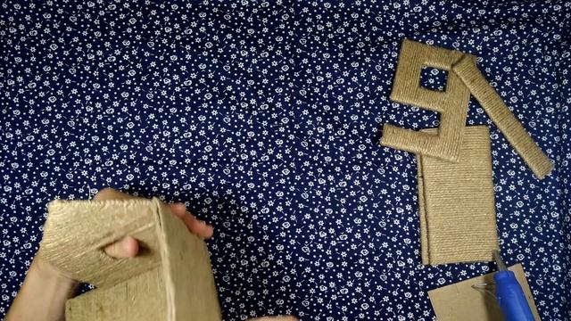 Декоративный домик из картона и джута! Своими руками!