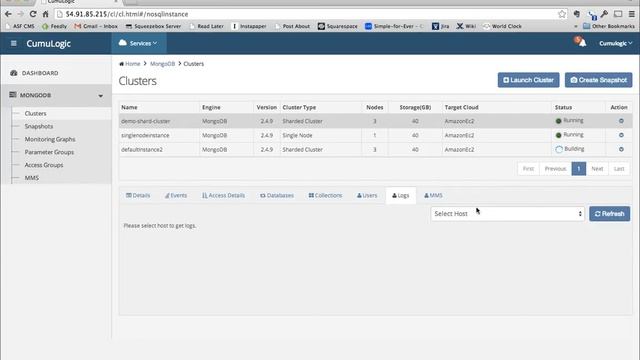 CumuLogic DBaaS Platform, MongoDB Edition Demo