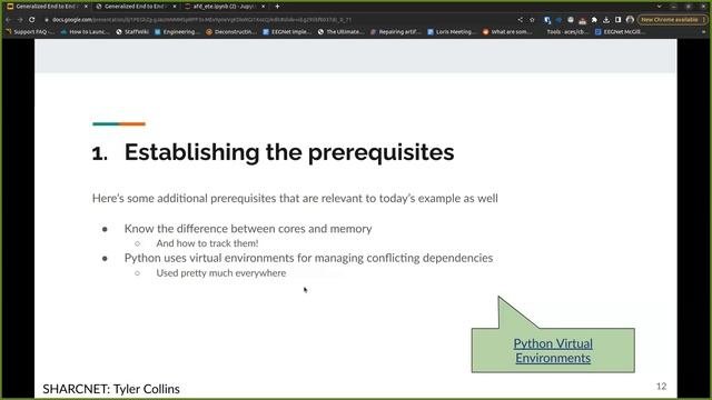 Generalized End to End Python and Neuroscience Workflows on a Compute Cluster