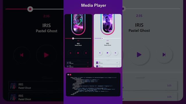 Красивый дизайн Медиаплеера WPF C# #shorts