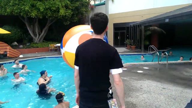 Big beachball fun at califur 2013 marriot pool