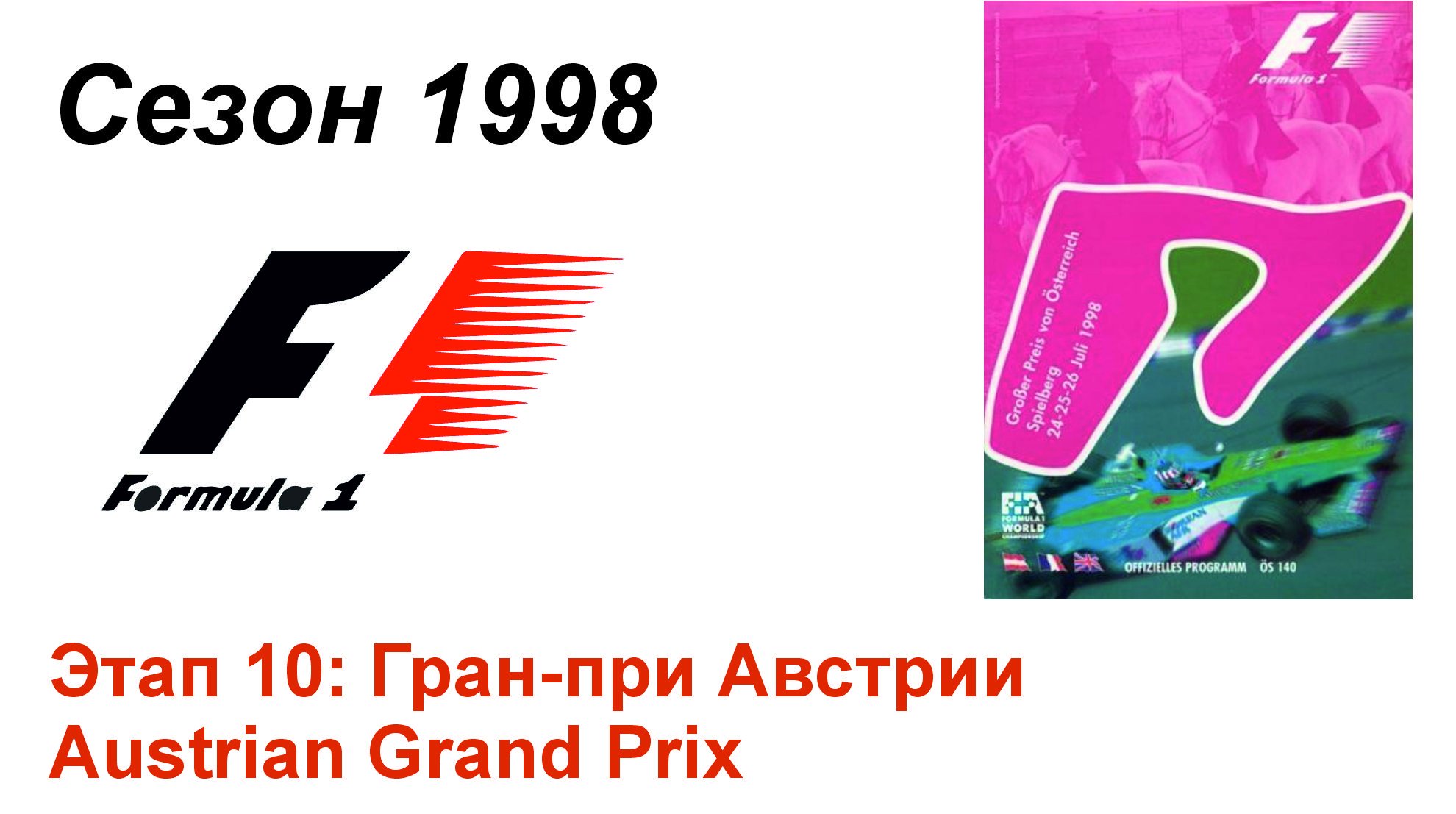 Формула-1 / Formula-1 (1998). Этап 10: Гран-при Австрии