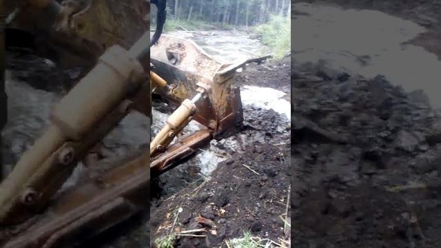Работа в лесу на Бульдозере