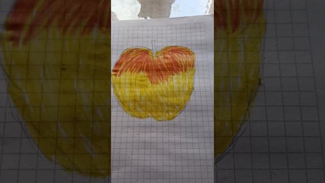 Как нарисовать яблоко!! 🍏🍎😍😍😍