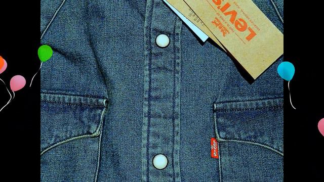 Рубашка Левис джинсовая средне-синяя размер L мужская новая