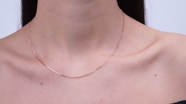 ЦР225А2гЗ-С881. Цепочка Ювелирный завод Титан серебряная покрытая золотом 585 пробы. Двойной ромб.