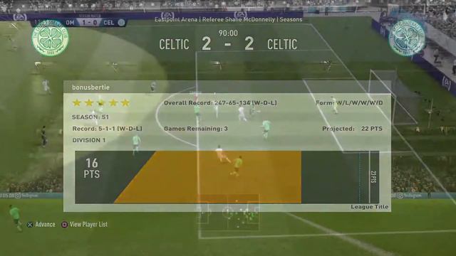 Fifa 18 Online Seasons: Celtic Have A Crack At Div One Title!