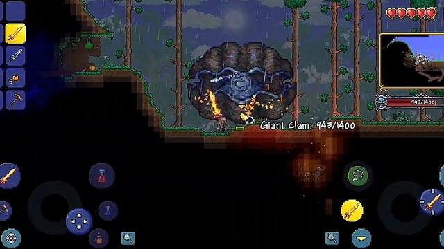 Terraria Calamity Mobile Teaser - New Boss (Giant Clam) (normal difficulty)