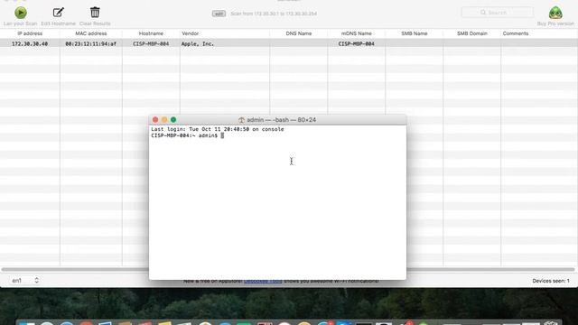 Scann IP Address in Macbook