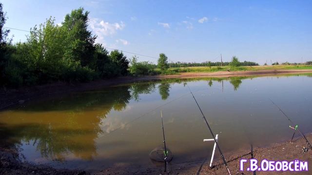 Рыбалка 05.07.22. Пытаемся ловить рыбу в маленьком пруду!