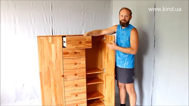 Детский шкаф ДАВИД - Детская деревянная мебель от КИНД