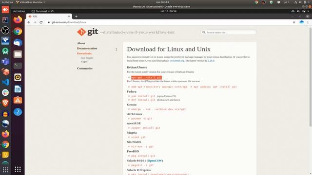 Install git on Ubuntu machine