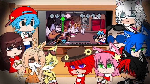 Sonic  FNF Characters  React To Friday Night Funkin VS Tails Secret Histories  FULL WEEK  GCRV
