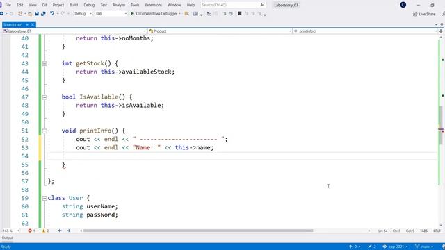 10 C++ OOP Laboratory 07 - Classes and their public interfaces