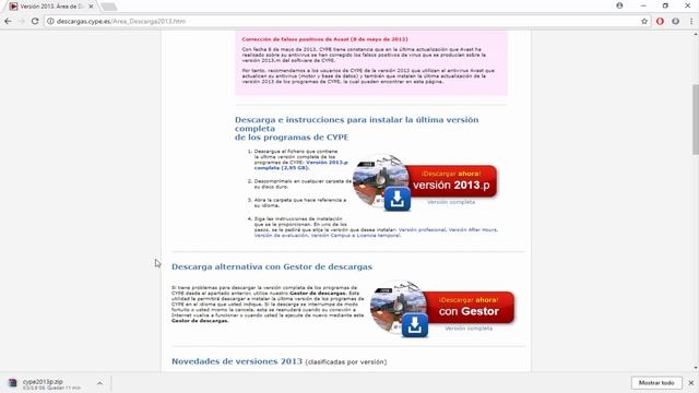 Descargar e instalar CYPE versión estudiante: After Hours