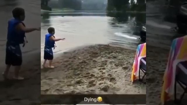 Child enjoying dying