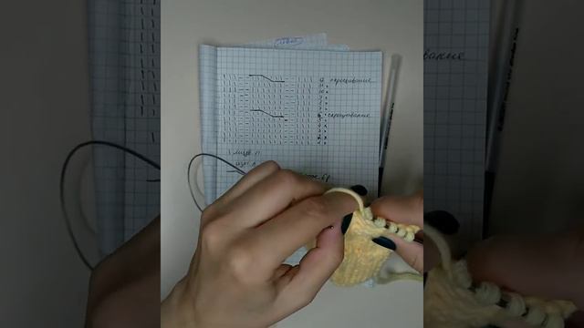 Вяжем узор на варежке ч.3