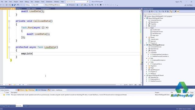 Blazor WebAssembly CRUD using SignalR with Entity Framework Core