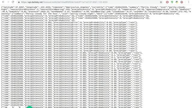 Dark Sky  Online JSON Formatting