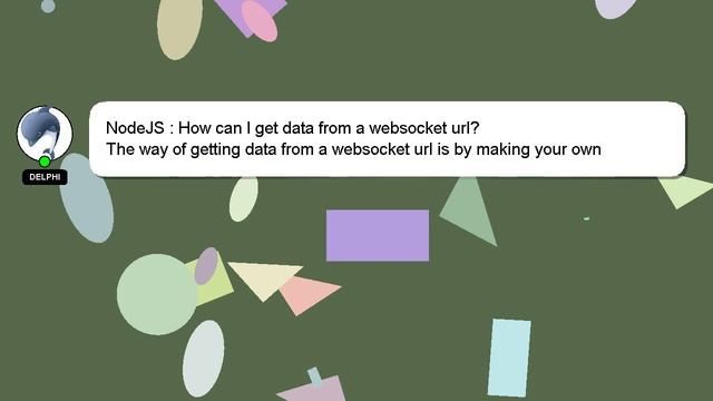NodeJS : How can I get data from a websocket url?