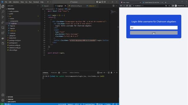 Real-Time Chat App mit React  FastAPI WebSockets