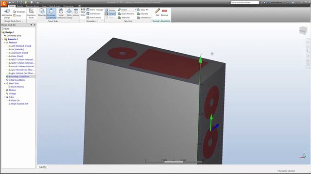 Autodesk CFD аэродинамика внутри блока персонального компьютера