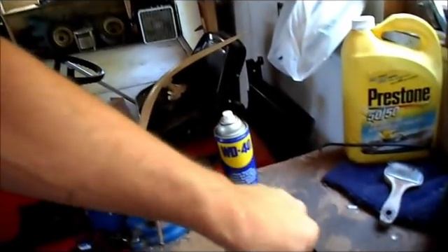 Changing the EZGO golf cart oil, this time from the filter side