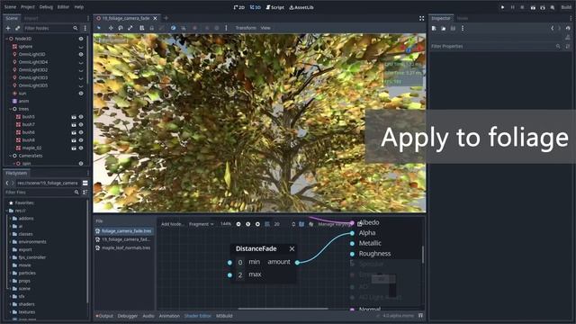 Distance Fade - Godot Engine 4.0 - Visual Shader