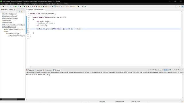 Comments in java | core java tutorials for beginners | Types of comments