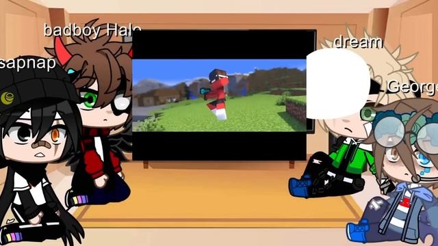 Dream team + bad react to dream vs technoblade