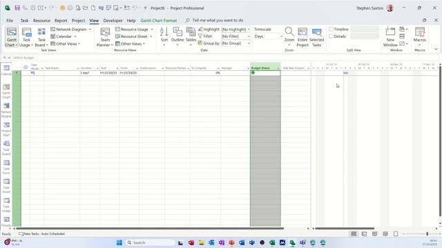 Fed up of formatting a Gantt chart? Change the default Gantt view