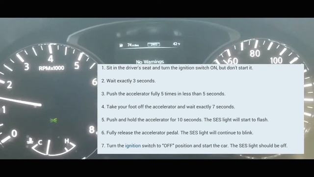 How to reset Service Engine soon Light on a 2014 Nissan Pathfinder.....